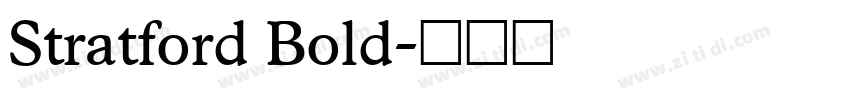 Stratford Bold字体转换